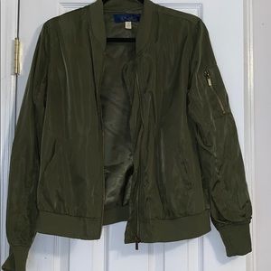 Green bomber jacket